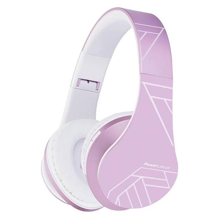 PowerLocus Wireless Headphones for kids P2 (pink-white) (pwl-p2kids-metalpurp)