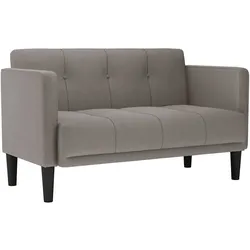 vidaXL Zweisitzer-Sofa Taupe 111 cm Stoff
