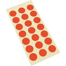 Aufkleber I Markierungspunkt, blanko, rot, Haftpapier, ablösbar, Ø 37mm, 10/Bogen