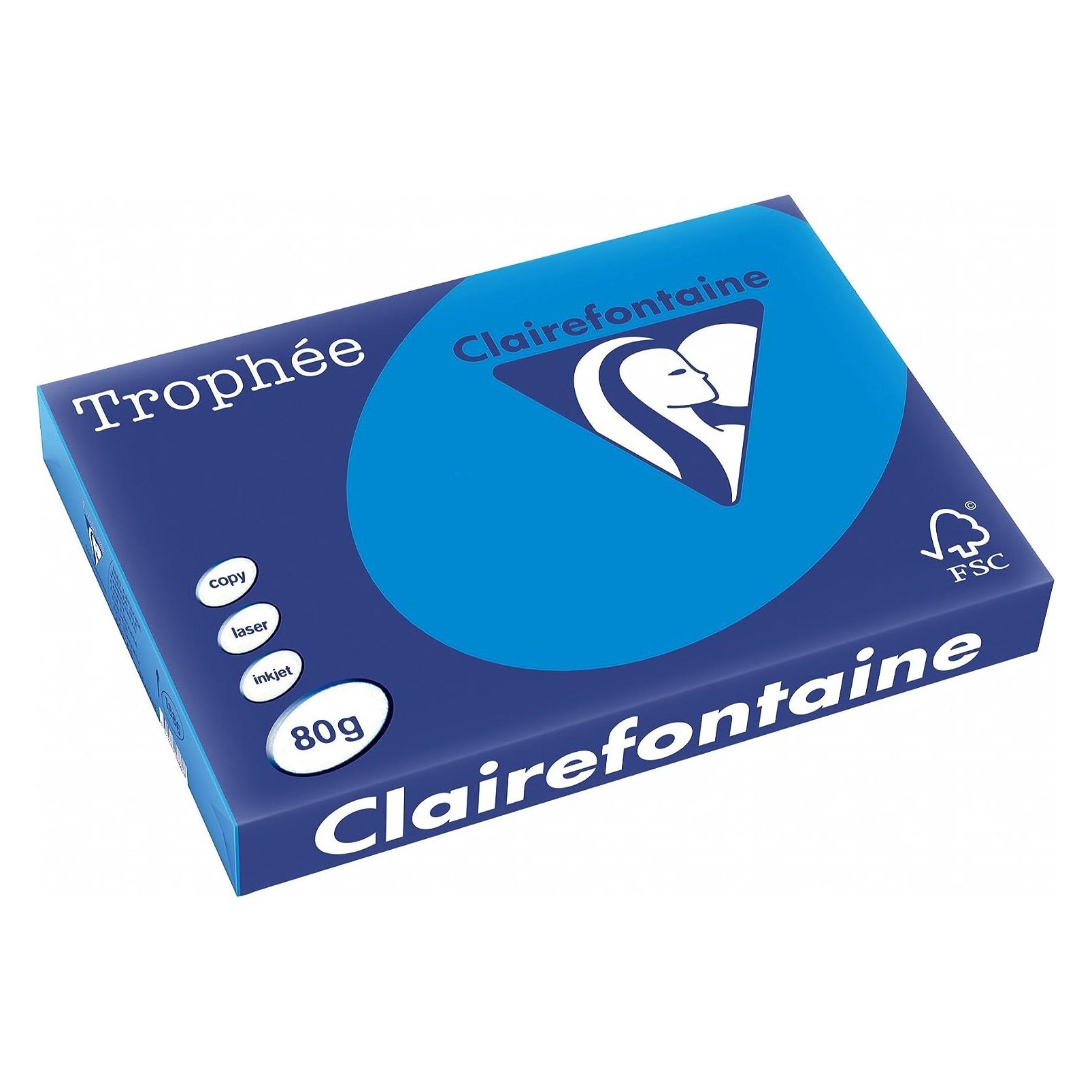Clairalfa Multifunktionspapier Troph'e, A3, karibikblau (A3, 500 Blätter, 80 g/m²) (1886C)