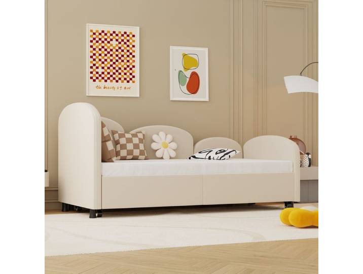 Lit banquette ZUONCEGLNG W2845S00030 rangements velours beige