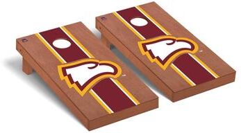 Skip's Garage Winthrop Eagles Rosewood Cornhole Board Set