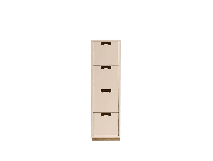 Asplund Commode Snö J4 rose, base en chêne