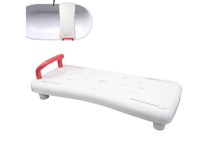 Banc de baignoire avec poignée, planche de douche de baignoire, planche de bain assise avec coins arrondis pour personnes handicapées
