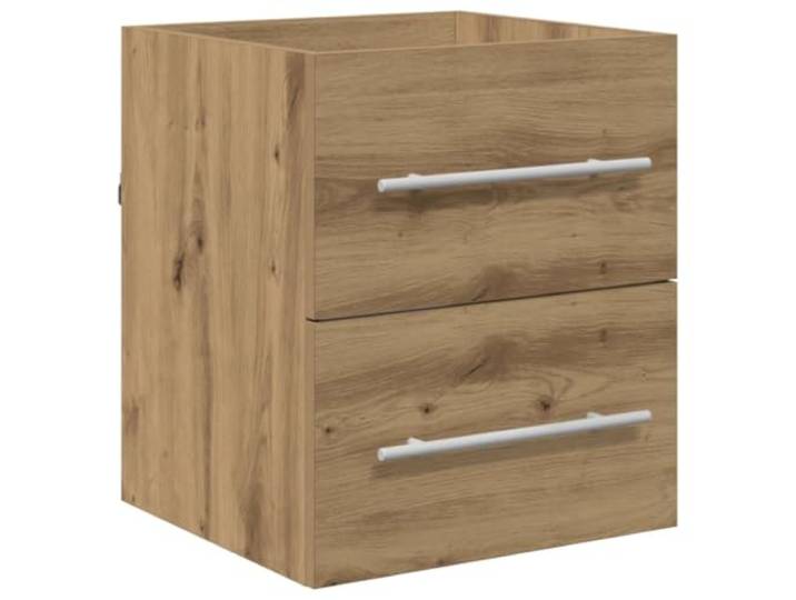 Spülenschrank mit Schublade rechteckig Stauraum 41 x 38,5 x 48 cm aus Holz Technik Eiche Handwerk 02_0052664