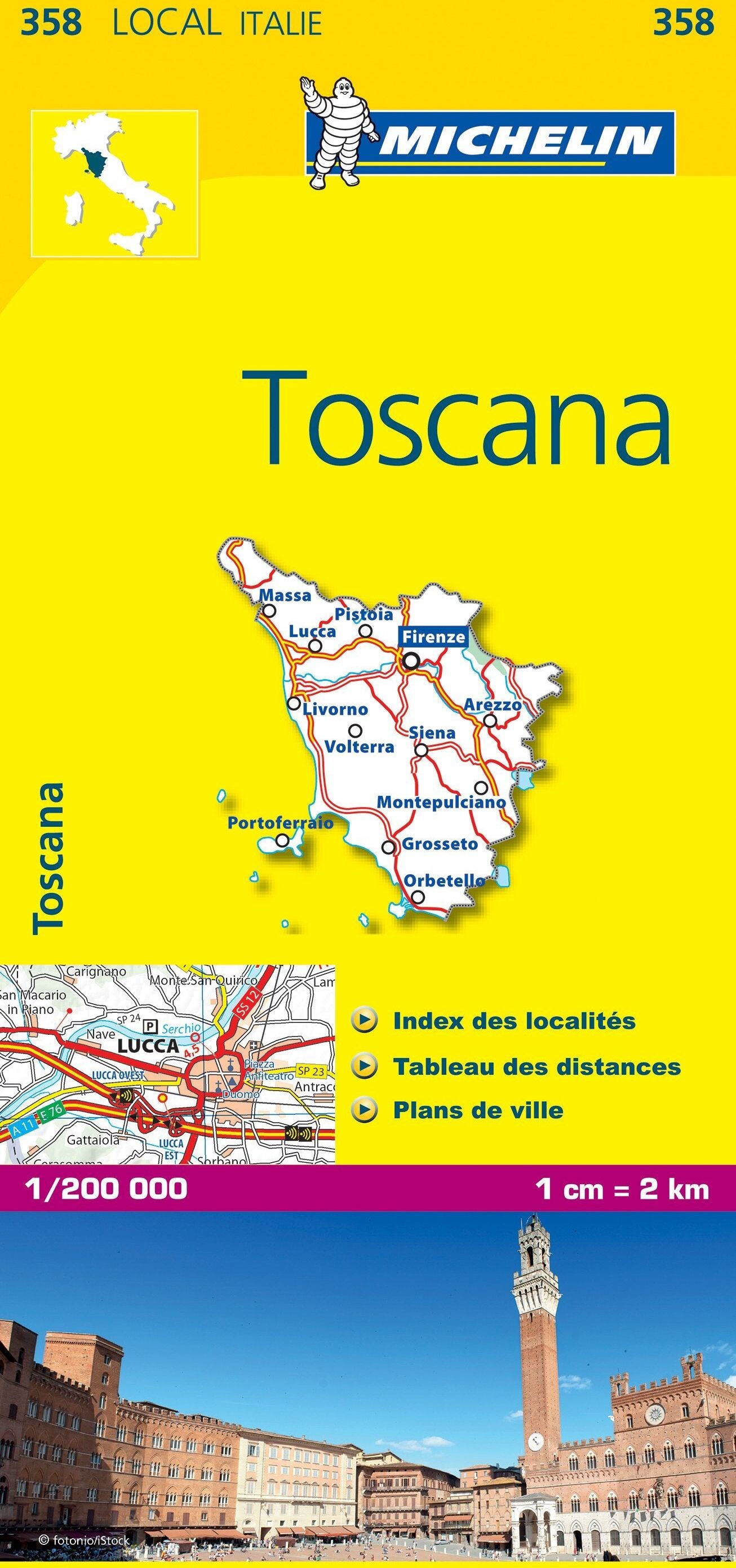 Carte routière n° 358 - Toscane   Michelin