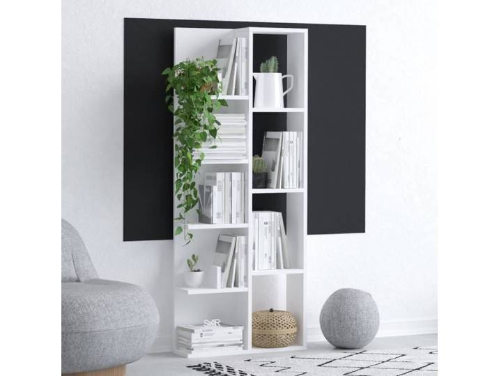 Bibliothèque Emerald : Fabriquée en panneaux de particules 100% mélaminés cette bibliothèque de 150 cm de haut offre de multiple...