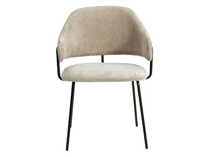 Chaise repas tissu sable