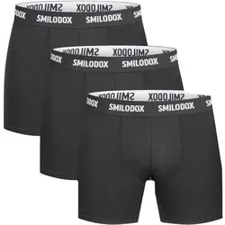 SMILODOX Boxershorts 3er Pack 3er Pack, Größe S in Schwarz Schwarz
