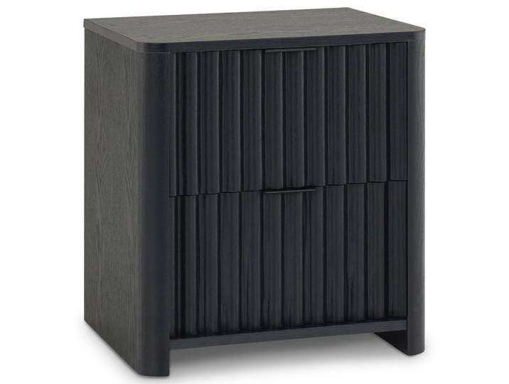 Idimex Nachttisch Ella schwarz, Schwarz, Mode, Rechteckig, 45x50x39 cm, Schlafzimmer, Nachtkästchen