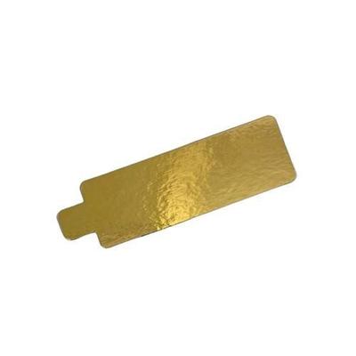CROKUS Rechteckige Kartons, doppelseitig gold-schwarz, mit Lasche, veredelt 13 x 4,5 cm (1000 Einheiten)