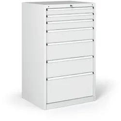 Werkstatt-Schubladenschrank G345, 7 Schubladen, 881 x 653 x 1200 mm, grau