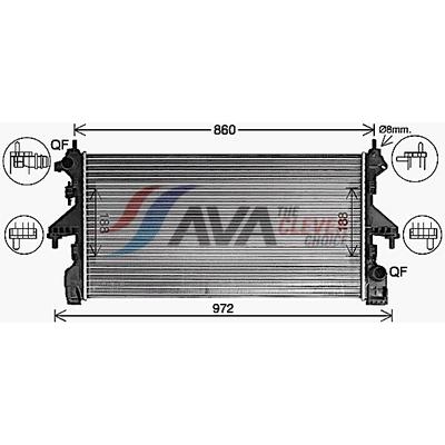 AVA CLEVER CHOICE Kühler, Motorkühlung cn2322 für Vaughall