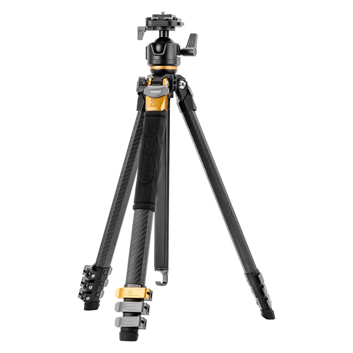 Fotopro Origin + O 7H Carbon Tripod 20th Anniversary Edition Black / Gold (Carbon) (68303208)
