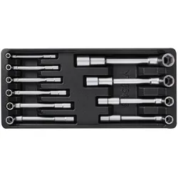 Yato, Steckschlüssel + Stecknuss, YT-55456 Steckschlüssel Steckschlüssel-Set (e)