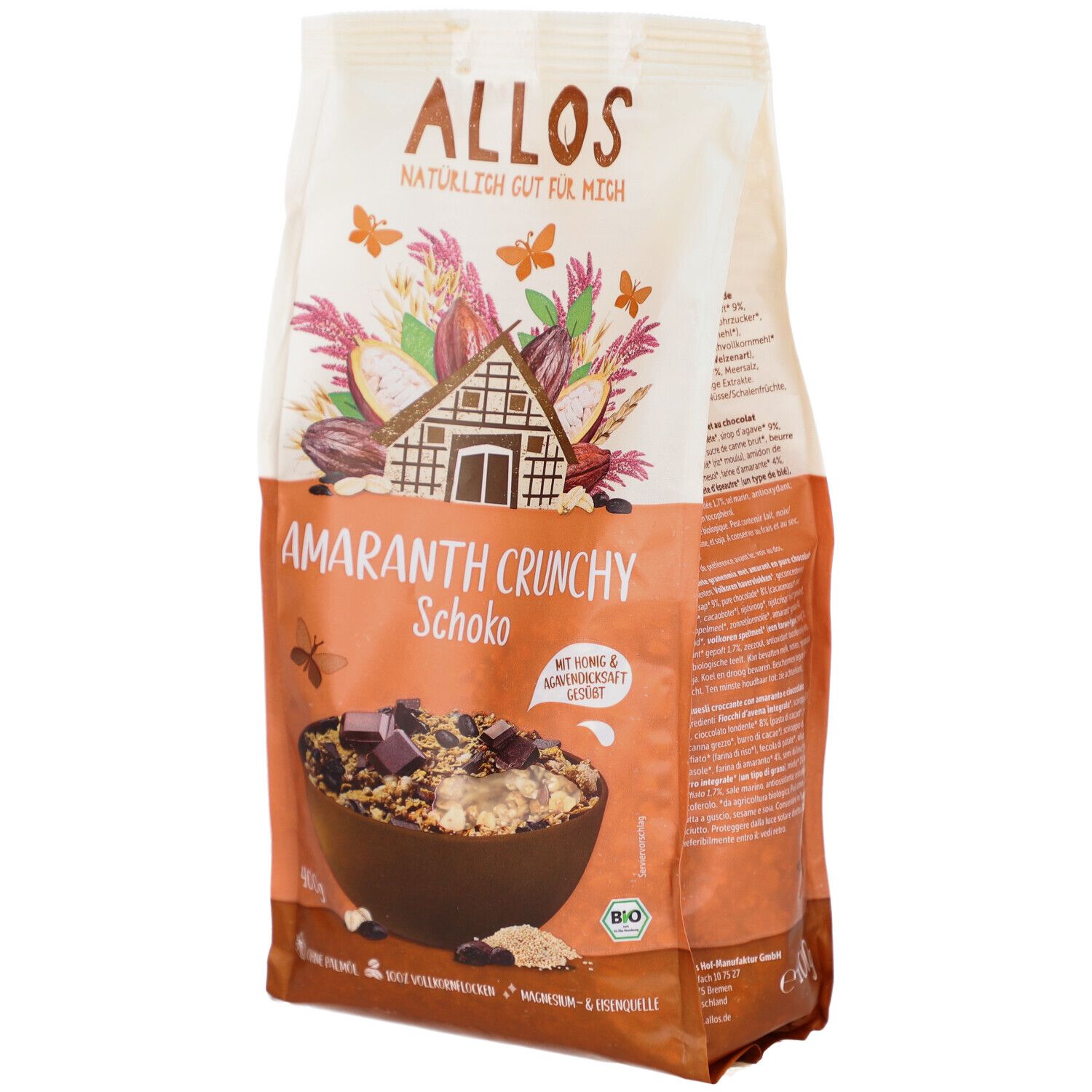 Allos Bio Amaranth Crunchy, Schokolade 400 g Müsli