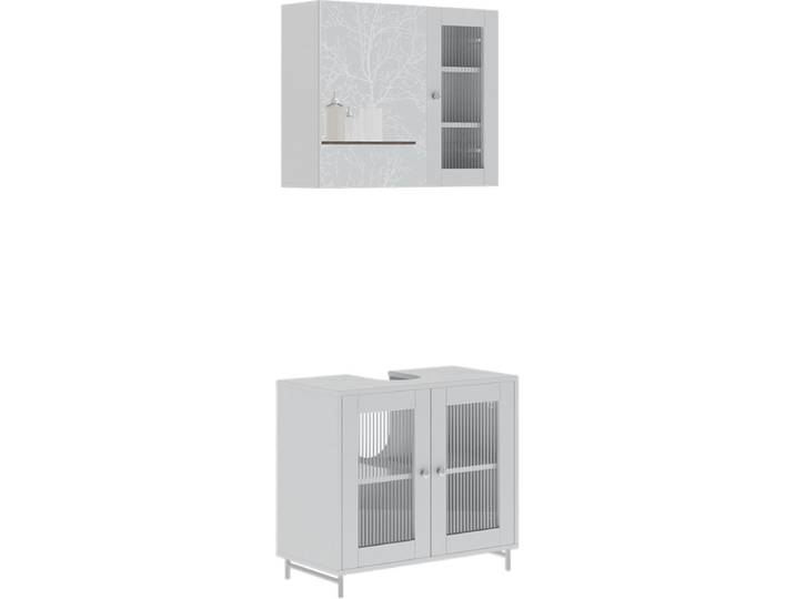 Vicco Badkamermeubelset Malte\, Wit\, 2-delig