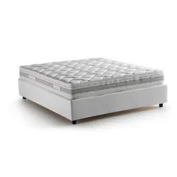 Arto - Französisches Bett, Weiß, Matratze Inklusive Made in Italy