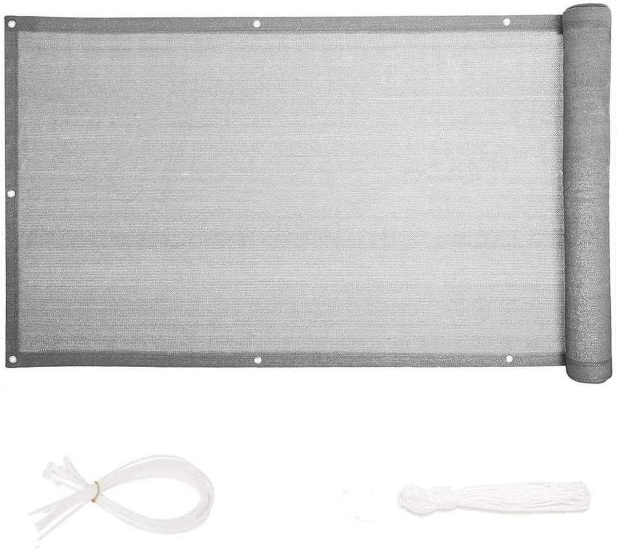 Lichtgrijs Balkonscherm Privacy van HDPE - 0,8 x 3 m