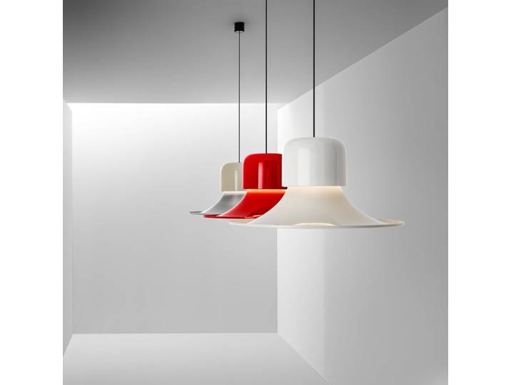 Campana LED-Hängeleuchte, rot, DALI-Push - Stilnovo - Wohnzimmer - Design - Metall - Einflammig
