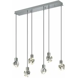 Trio Select LED-Pendelleuchte Verano Metall Silber Chrom