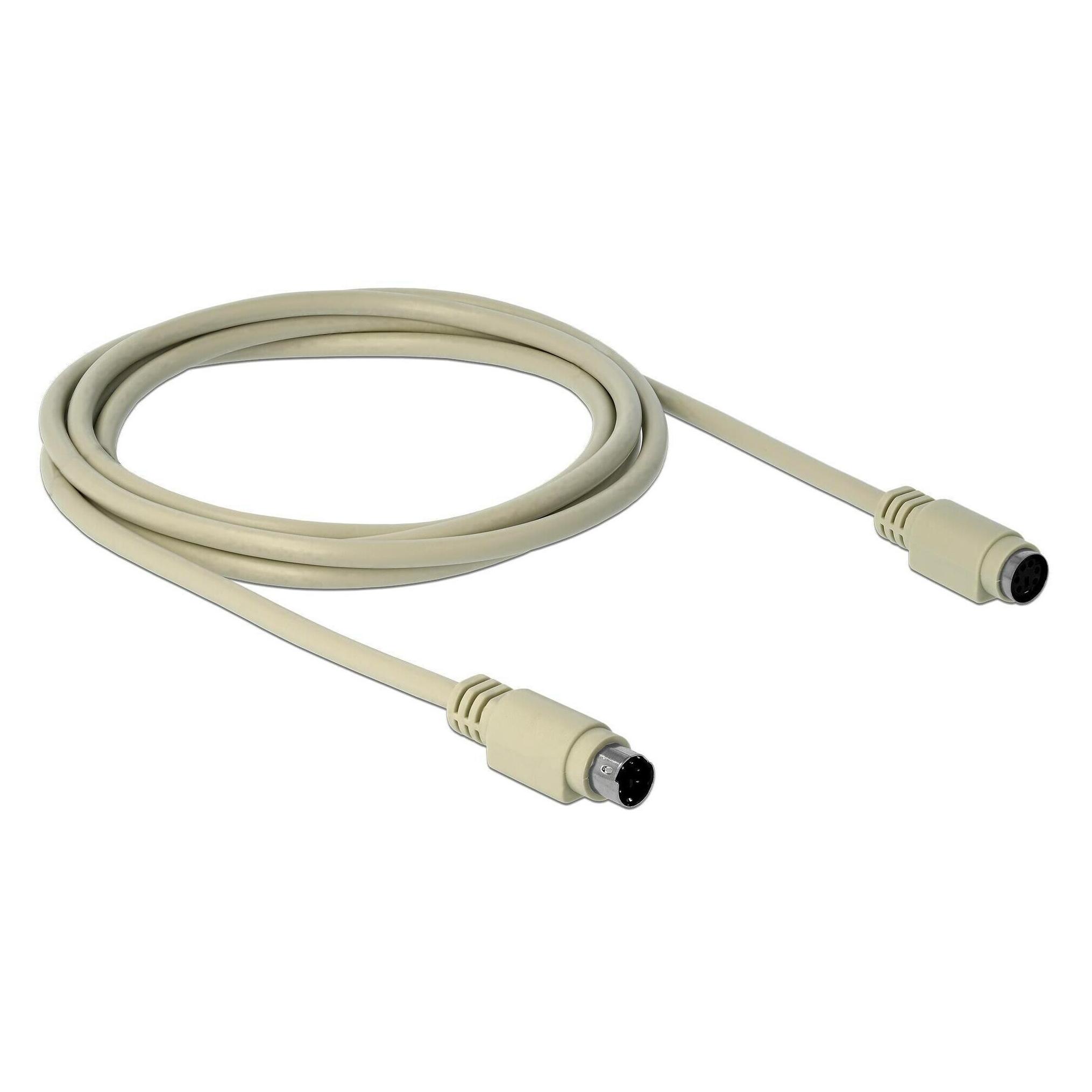 Delock PS/2 Verlängerungskabel: 1.8m beige (1.80 m, PS/2) (85805)