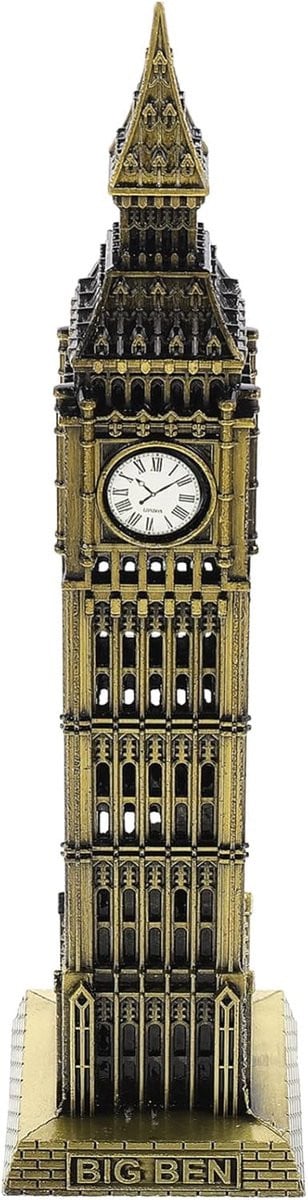 Klokkentoren Standbeeld Architectuur Model Desktop Decoratie Bruin Hoogte: 18 cm