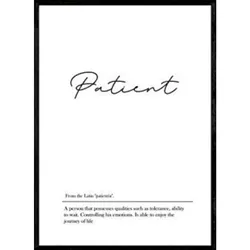 POSTER Wörterbuch Englisch Patienten A3 Schwarzer Rahmen