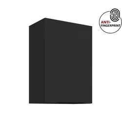 Küchen Hängeschrank 50 Küche ARIA Schwarz matt Küchenzeile Anti Fingerprint