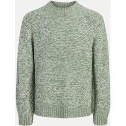 Strickpullover mit Rundhalsausschnitt Grün S