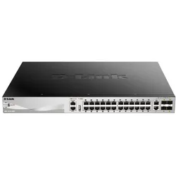 D-Link DGS-3130-30PS/E, 30-Port Layer 3 PoE Gigabit Stack Switch