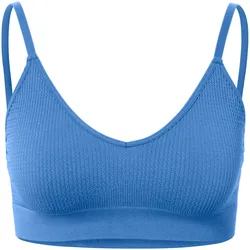 Tchibo - Seamless-Bustier mit Struktur - Damen - Gr. S - blau