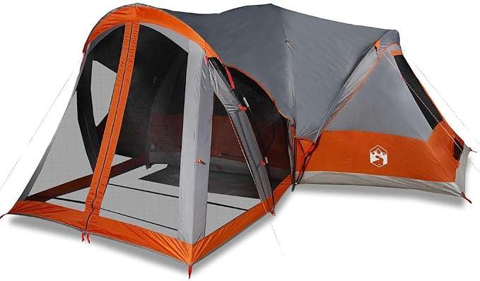 Tipi-Familienzelt 8 Personen Grau Orange Wasserdicht
