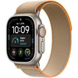 Apple Watch Ultra 4 GPS + Cellular 49mm Natural Titanium Gehäuse mit Sand Trail Loop - M/L