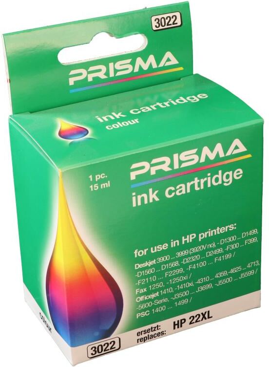 PRISMA 3022 Druckerpatrone für HP Tintenstrahldrucker, color, 15 ml