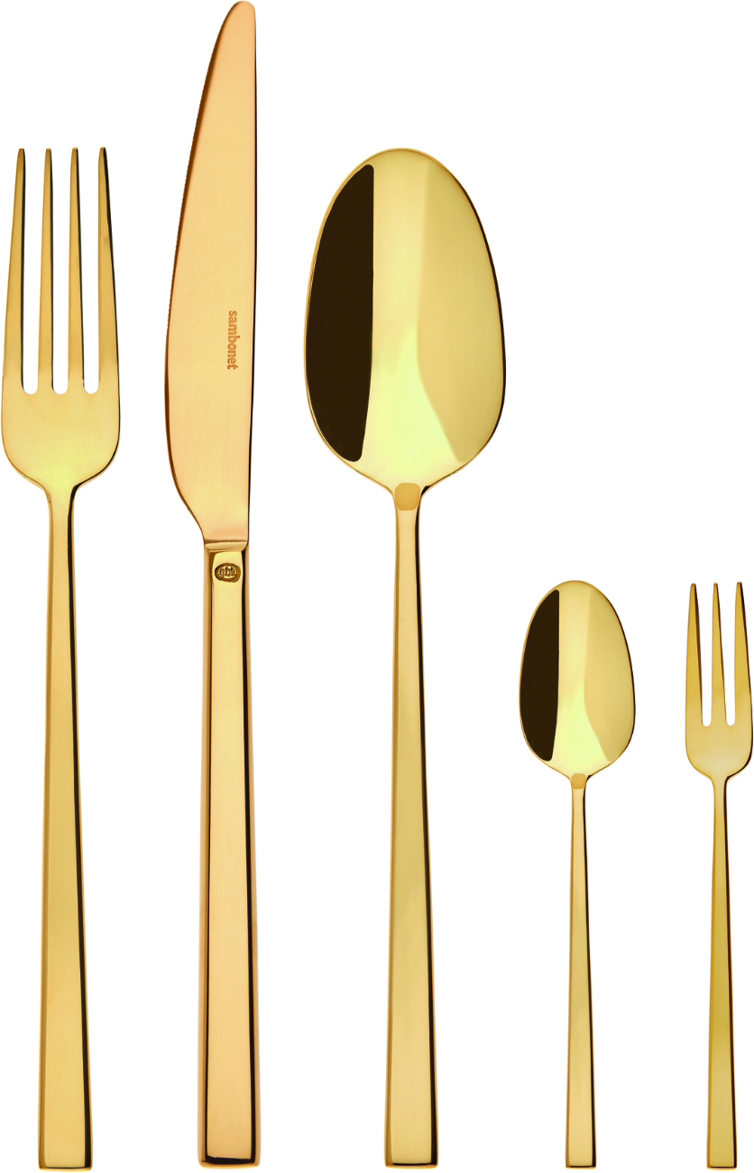Sambonet Besteck 60tlg. Vh. Edelstahl/PVD Gold 52762GN2