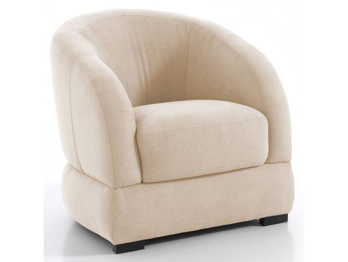 BOMBA - Fauteuil cabriolet - Velours, Ecru