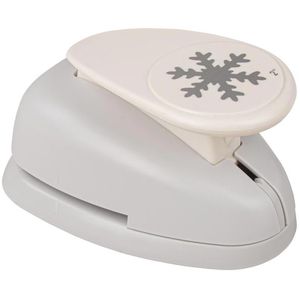 Rayher Motivstanzer 69007000 Schneeflocke, groß, Ø 5,08 cm Motivgröße, grau/weiß, bis 200g/m²
