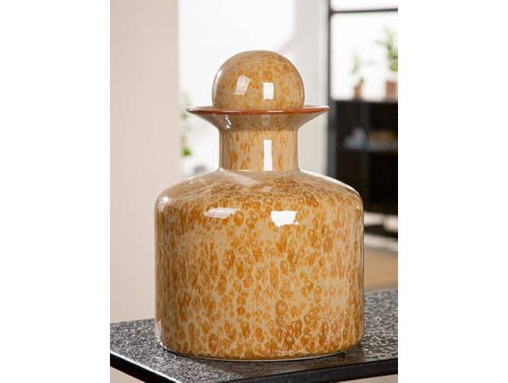GILDE Vase décoratif Mora en céramique\, Marron\, Hauteur : 29 cm\, diamètre : 21 cm