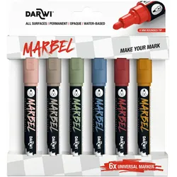 Marbel, Marker, Acrylmarker (6x)