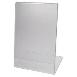 DECOR SERVICE Tischaufsteller "L-Ständer" aus Acrylglas, A4, 1 Stk.