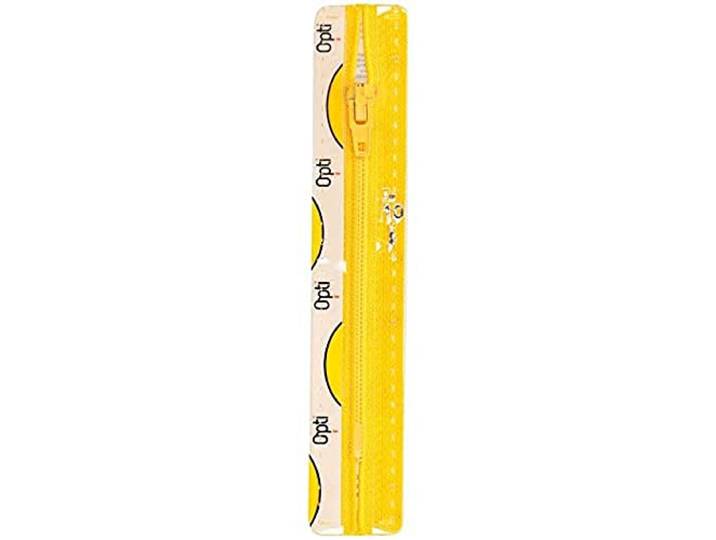 Opti S40-12-00645 ritssluiting, 100% polyester, 00645 geel, 12 cm