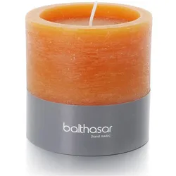 2x Balthasar, Kerzen, Kerze Rustico 10 cm x 10 cm, Orange (1 Stk.)