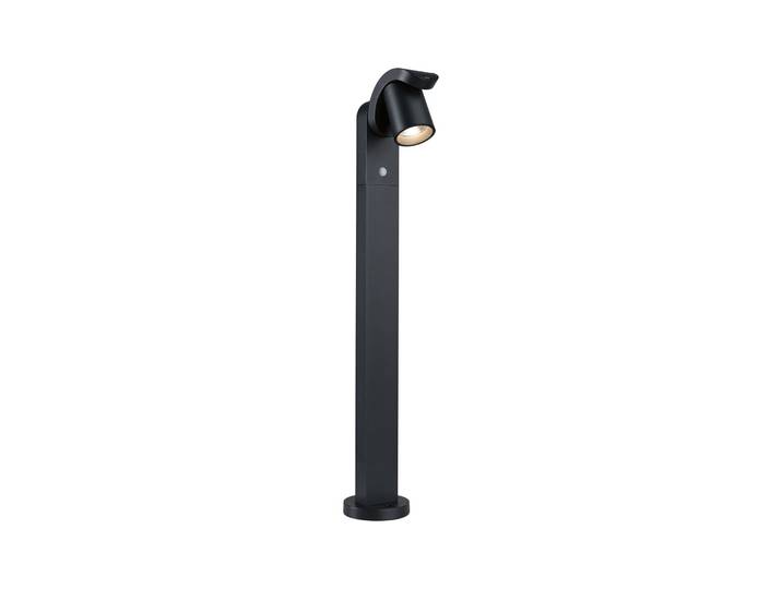 LED Pollerleuchte PAULMANN Cuff IP44 782mm 3000K 10W 700lm 230V 70 Aluminium , grau (anthrazit), B:7,6cm H:78,2cm T:16,6cm, Leuchten, LED Pollerleuchte, Bewegungsmelder