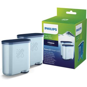 Philips Filterpatrone Saeco AquaClean, CA6903/22, für Kaffeevollautomaten, Wasserfilter, 2 Stück