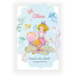 Einladungskarte Einschulung: Lillifee - Kleine Meerjungfrau