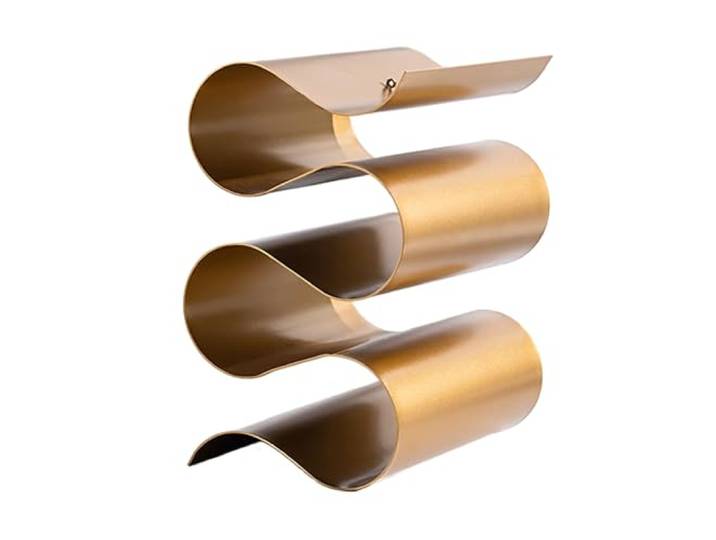 cfgDJEghk Weinregal, Freistehender Weinhalter, kreatives Design, stilvoll und langlebig(Gold)