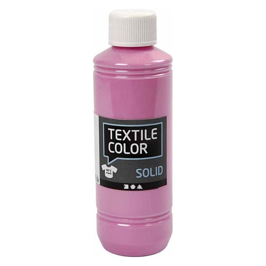 Creativ Company Textile Color Deckende Textilfarbe - Rosa, 250 ml (250 ml) (34625)