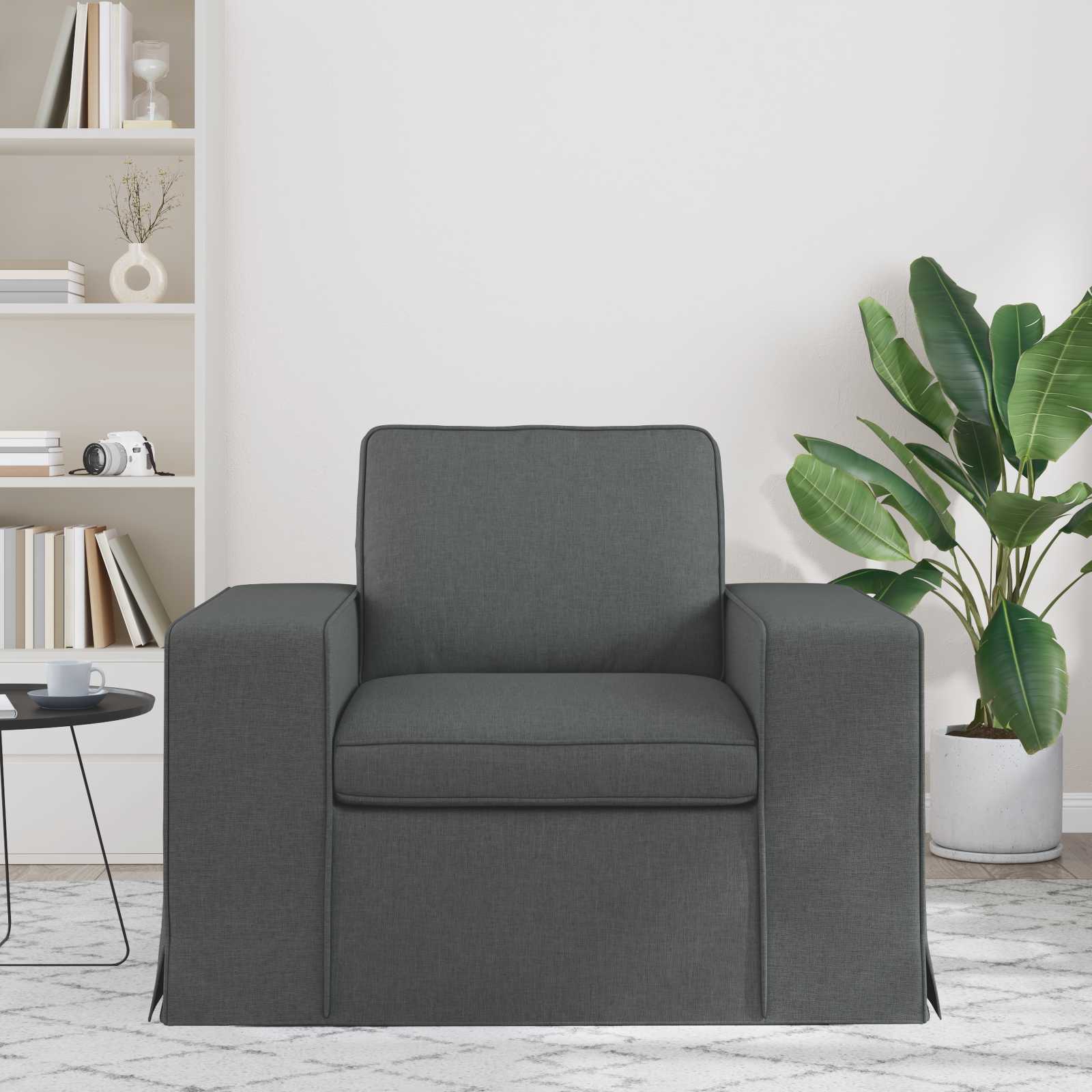 vidaXL Canapé Gris foncé 103 x 80 x 82 cm tissu