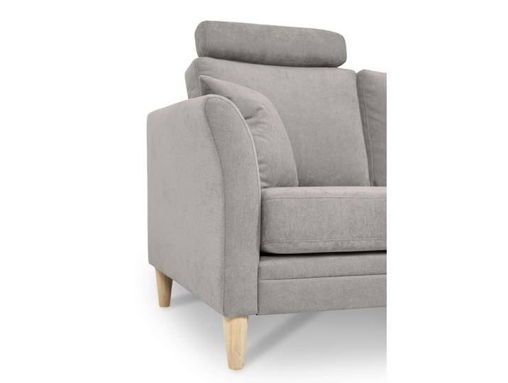 Sofa-Kopfstütze GOODPRODUCT Arellano , grau (light grau), B:55cm H:75cm T:22cm, Holzwerkstoff, Kopfstützen, Sofa-Kopfstütze, ideale Ergänzung zum Sofa, Webstoff fein, Chenille